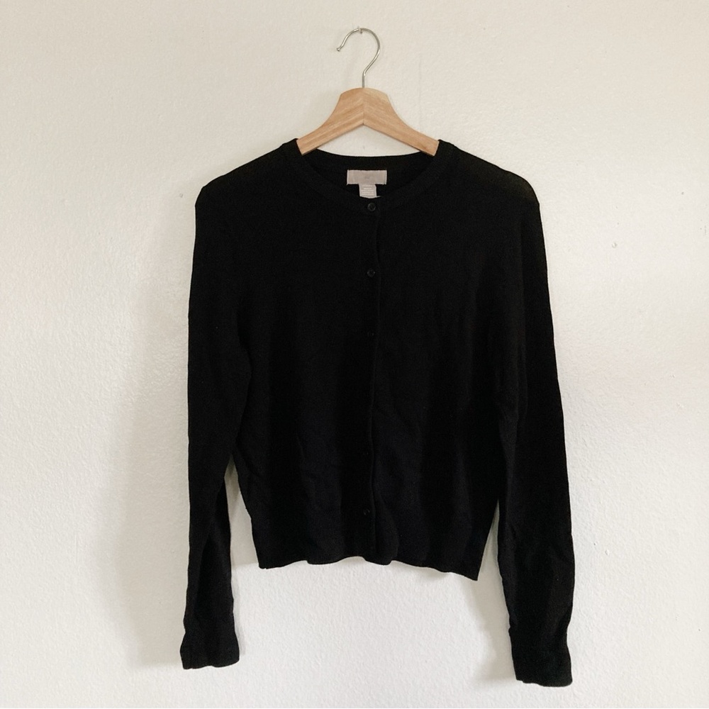H&M black button up cardigan